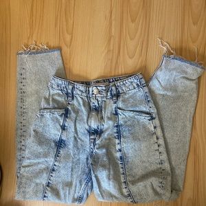 bershka light wash straight leg jeans